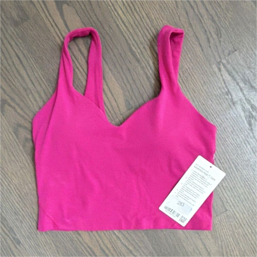 LULULEMON Align Tank Top Sonic Pink Size 8 A/B Cup Built-in Bra Camisole NWT